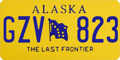 AK license plate GZV823