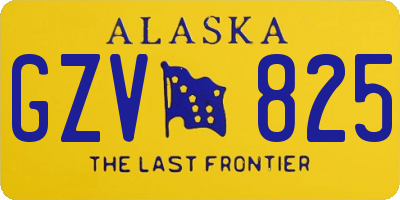 AK license plate GZV825