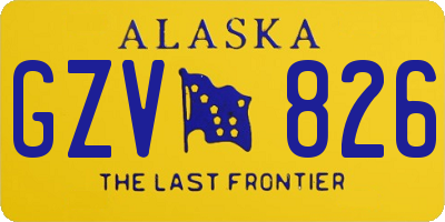 AK license plate GZV826