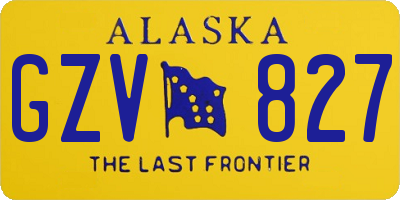 AK license plate GZV827