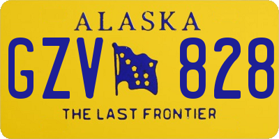 AK license plate GZV828