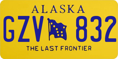 AK license plate GZV832