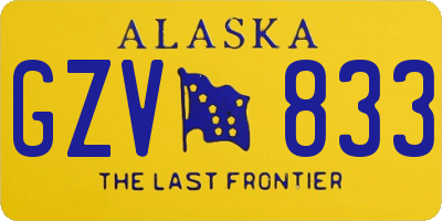 AK license plate GZV833