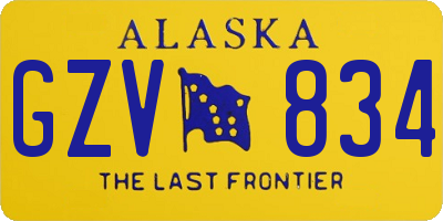 AK license plate GZV834