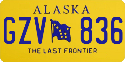 AK license plate GZV836