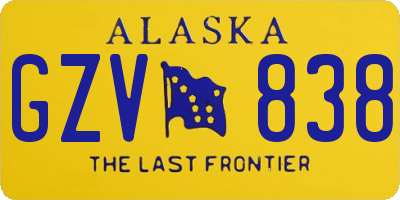 AK license plate GZV838