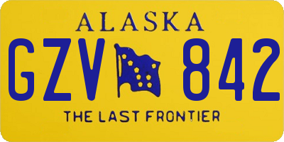 AK license plate GZV842