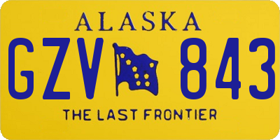 AK license plate GZV843