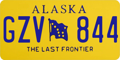 AK license plate GZV844