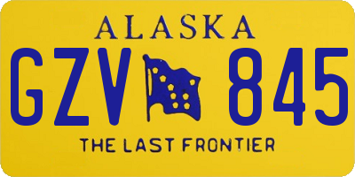 AK license plate GZV845