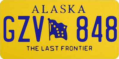 AK license plate GZV848