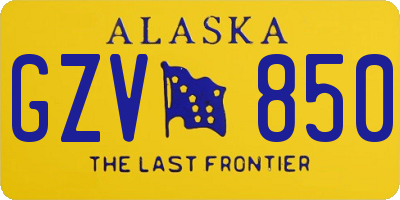 AK license plate GZV850