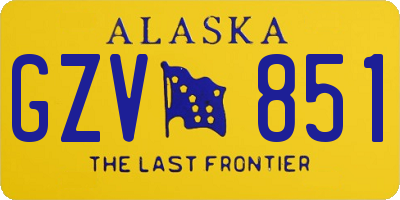 AK license plate GZV851