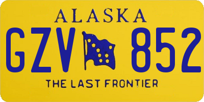 AK license plate GZV852