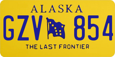 AK license plate GZV854