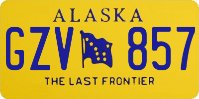 AK license plate GZV857