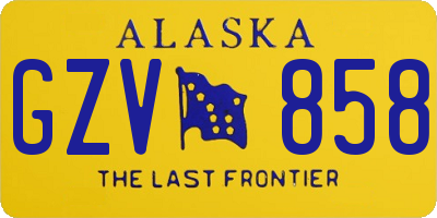 AK license plate GZV858