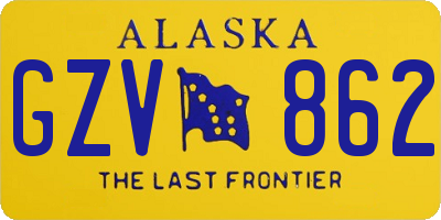 AK license plate GZV862