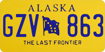 AK license plate GZV863