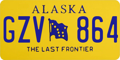 AK license plate GZV864