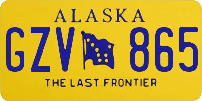 AK license plate GZV865