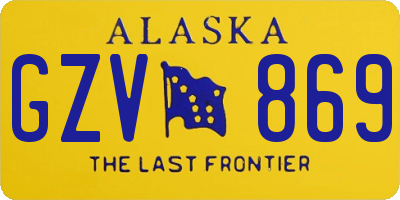 AK license plate GZV869