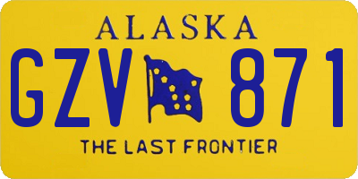 AK license plate GZV871