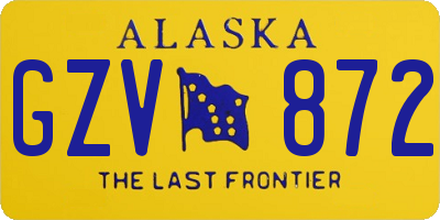 AK license plate GZV872