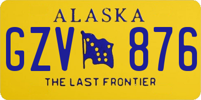 AK license plate GZV876