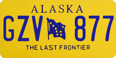 AK license plate GZV877