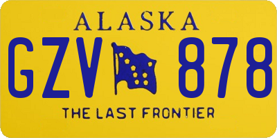 AK license plate GZV878