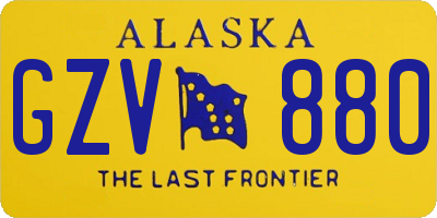 AK license plate GZV880