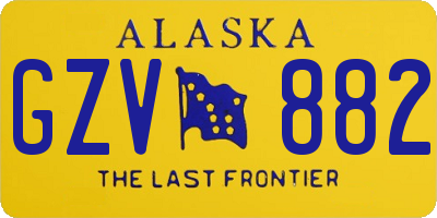 AK license plate GZV882