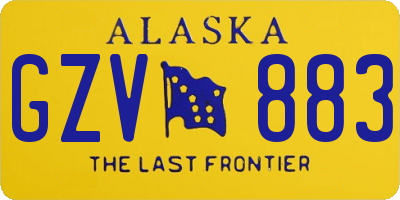 AK license plate GZV883