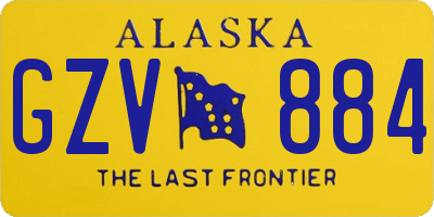 AK license plate GZV884