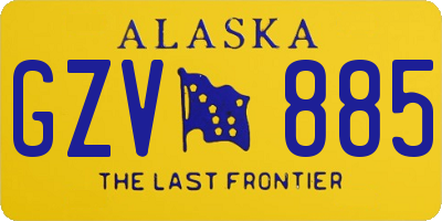 AK license plate GZV885