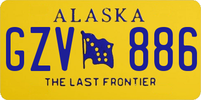 AK license plate GZV886