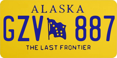 AK license plate GZV887