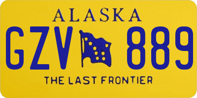 AK license plate GZV889