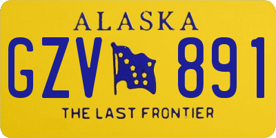 AK license plate GZV891