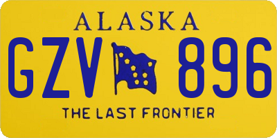 AK license plate GZV896