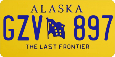 AK license plate GZV897