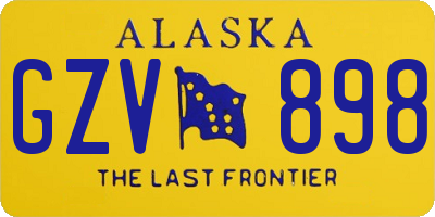 AK license plate GZV898