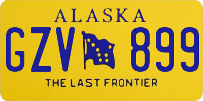 AK license plate GZV899