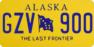 AK license plate GZV900