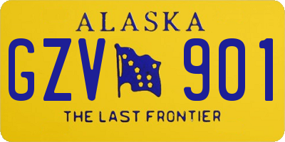 AK license plate GZV901