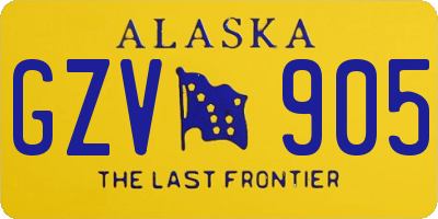 AK license plate GZV905