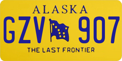 AK license plate GZV907