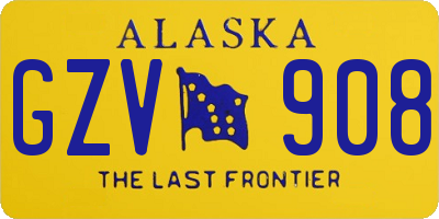 AK license plate GZV908