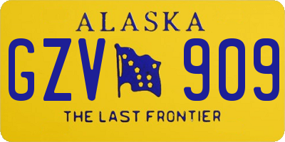 AK license plate GZV909